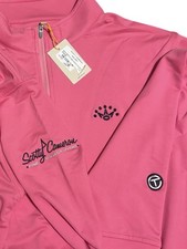 NWT SCOTTY CAMERON GALLERY Circle T Perth  Melange 1/4 Zip PINK Pullover sz XXL