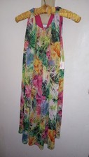 Isaac Mizrahi/Target Tropical Floral Dress Medium Pocket Pink/Green Party Vacay