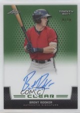 2017 Leaf Trinity Clear Auto Green /10 Brent Rooker #CA-BR1 Auto ti8