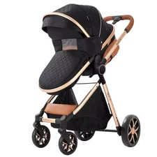 Standard Baby Stroller,Foldable Portable Pram, Baby Carriage Toddler Pushcar