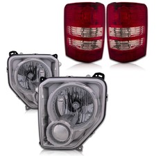For 2008-2012 Jeep Liberty Headlight Tail Lamp Set Ch2502221 Ch2503221 Halogen