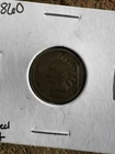 1860 Indian Head Small Cent Pointed Bust Copper, Circulated Philadelphia BN