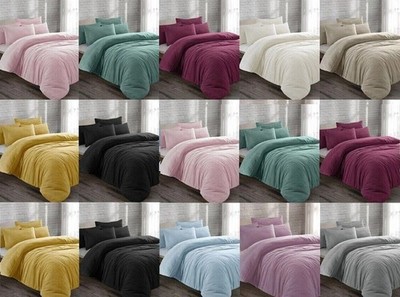 Teddy Fleece Bettdecke Quilt Cover Bettwäsche Set mit Kissenbezug Single Double King