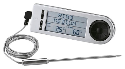RÖSLE Bratenthermometer Fleischthermometer Digital Beleuchtet Edelstahl