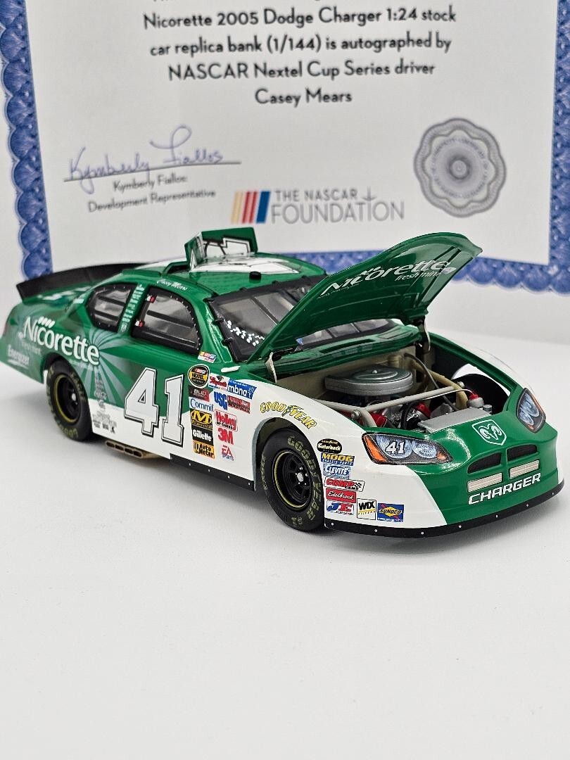 Casey Mears SIGNED #41 Nicorette Charger - 2005 ARC Plat. 1:24th