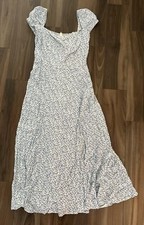 NEW Reformation Sz 8 Sienna Midi Dress Genie Blue Floral