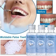 3X30ml Tooth Repair Beads Granules Temporary Moldable Dental Pellets False Teeth