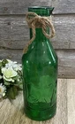 Vintage Green Glass Milk Jug Embossed Bottle Farmhouse Décor The Milk Protector