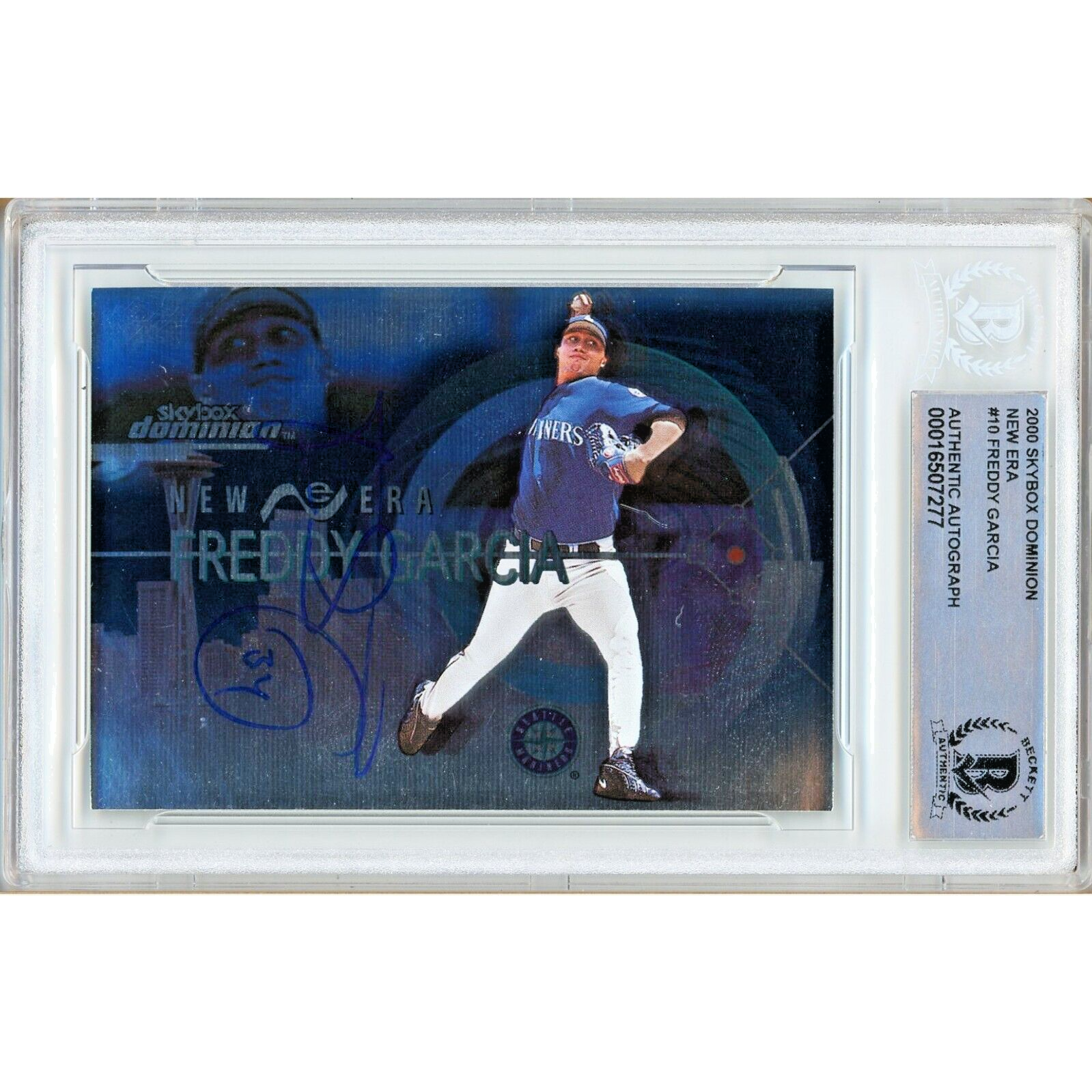 Freddy Garcia Seattle Mariners Auto 2000 Skybox Dominion BAS Auth Autograph Slab