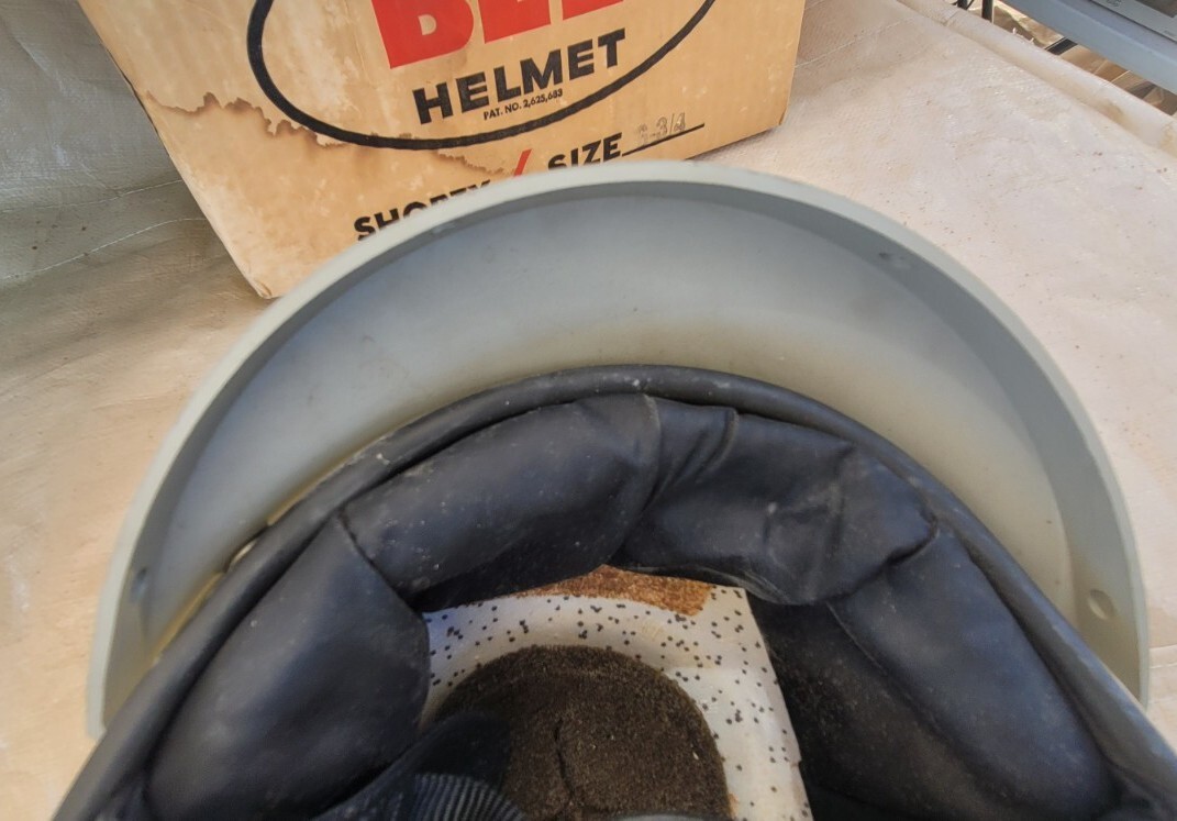 Vintage 1960-70s Bell Toptex Shorty Motorcycle Sparkled Helmet 520