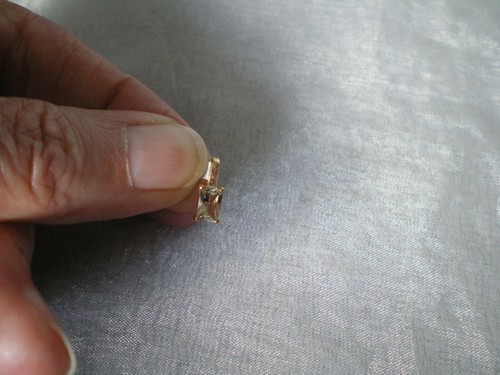 Csarite radiant cut pendant, 0.56 carats, in 0.38 grams of 10 carat Yellow gold - Picture 12 of 12