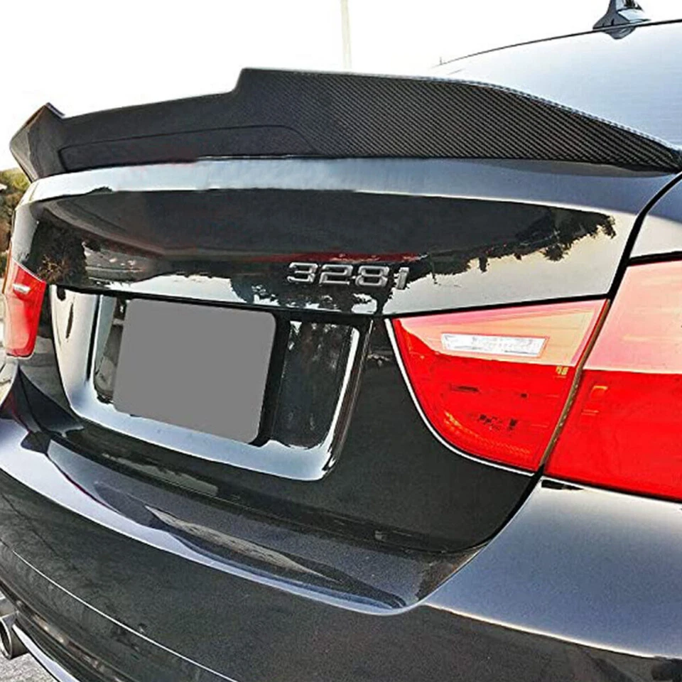 CARBON FIBER PSM STYLE REAR SPOILER TRUNK LIP FOR BMW E90 M3 328I 335I 2006-2011 Foto 3 de 4