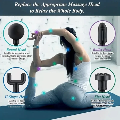 Massage Gun Deep Tissue Percussion Massager Pain Relief Muscle LCD 6 Speed Body - Bild 4 von 13