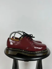 Women's Dr Martens Cherry Red Leather Oxford Casual Shoes 11838 Size 37 EUR