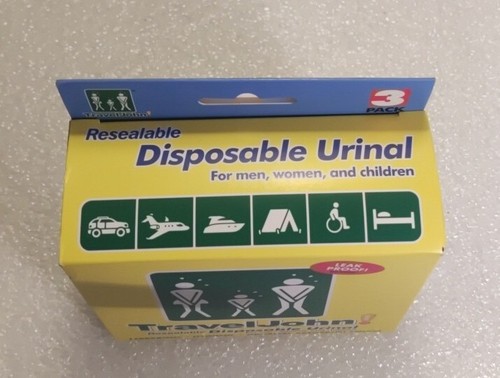 2 X TravelJohn Portable urinals - 3 Pack - Perfect for Camping & Festivals - Picture 3 of 3