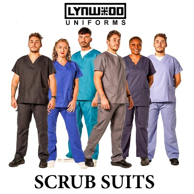 Herren Damen 2-teiliger medizinischer Anzug Krankenhaus Arzt Krankenschwester Uniform Peelings Oberteil & Hose