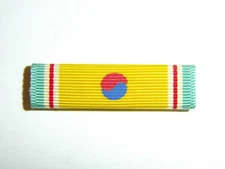 b0534s ROK Korean War Service Medal Ribbon Bar printed device R16D1