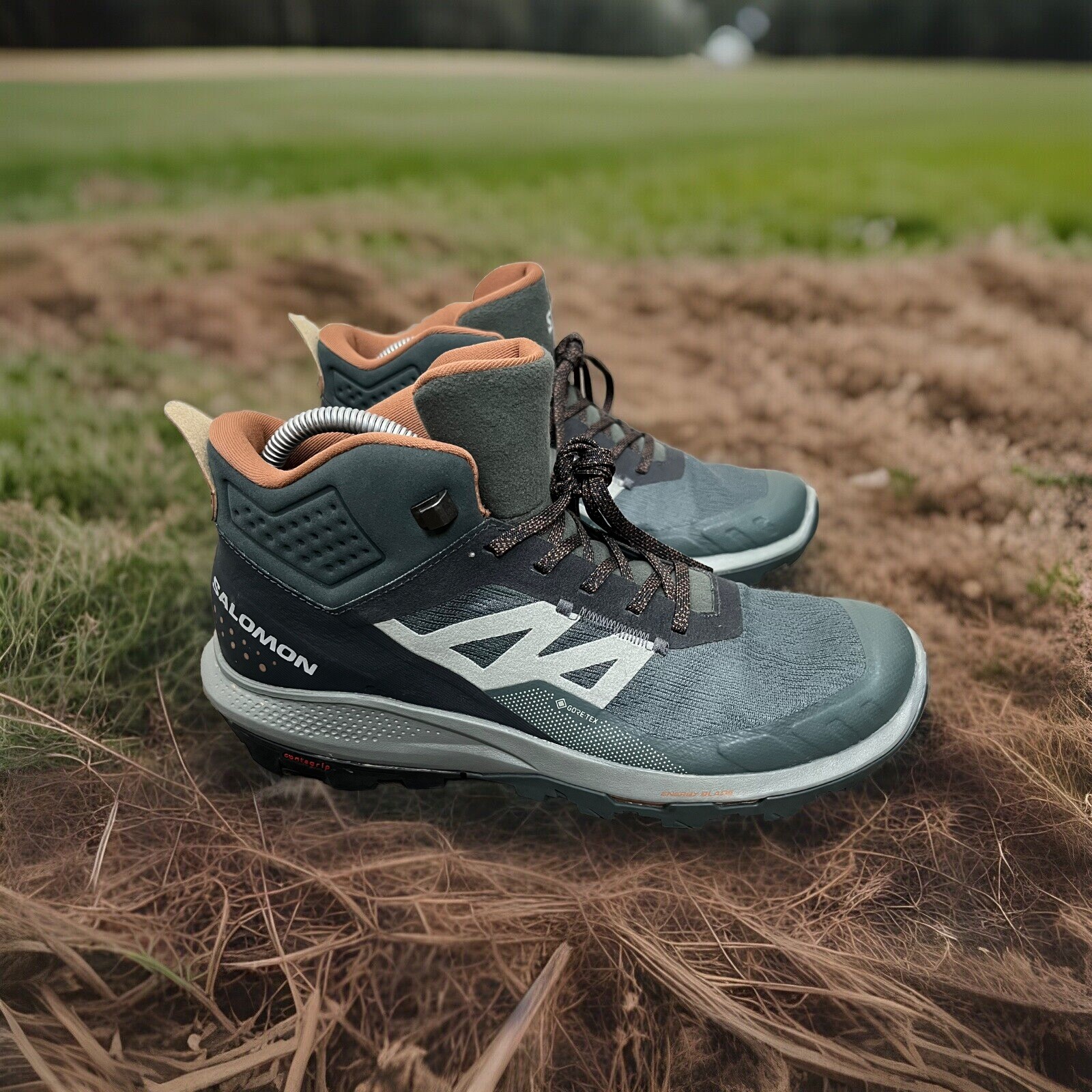 Stivali da trekking Salomon Outpulse Mid GTX da uomo US 9 Urban Chic Ombra Pelle grezza