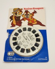Vintage Disney View Master Chip and Dale 3D Reels Set Rare Collectible Container