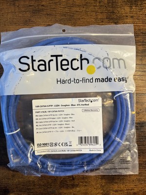 StarTech.com 10ft CAT6a Ethernet Cable, Blue Low Smoke Zero Halogen [LSZH] 10