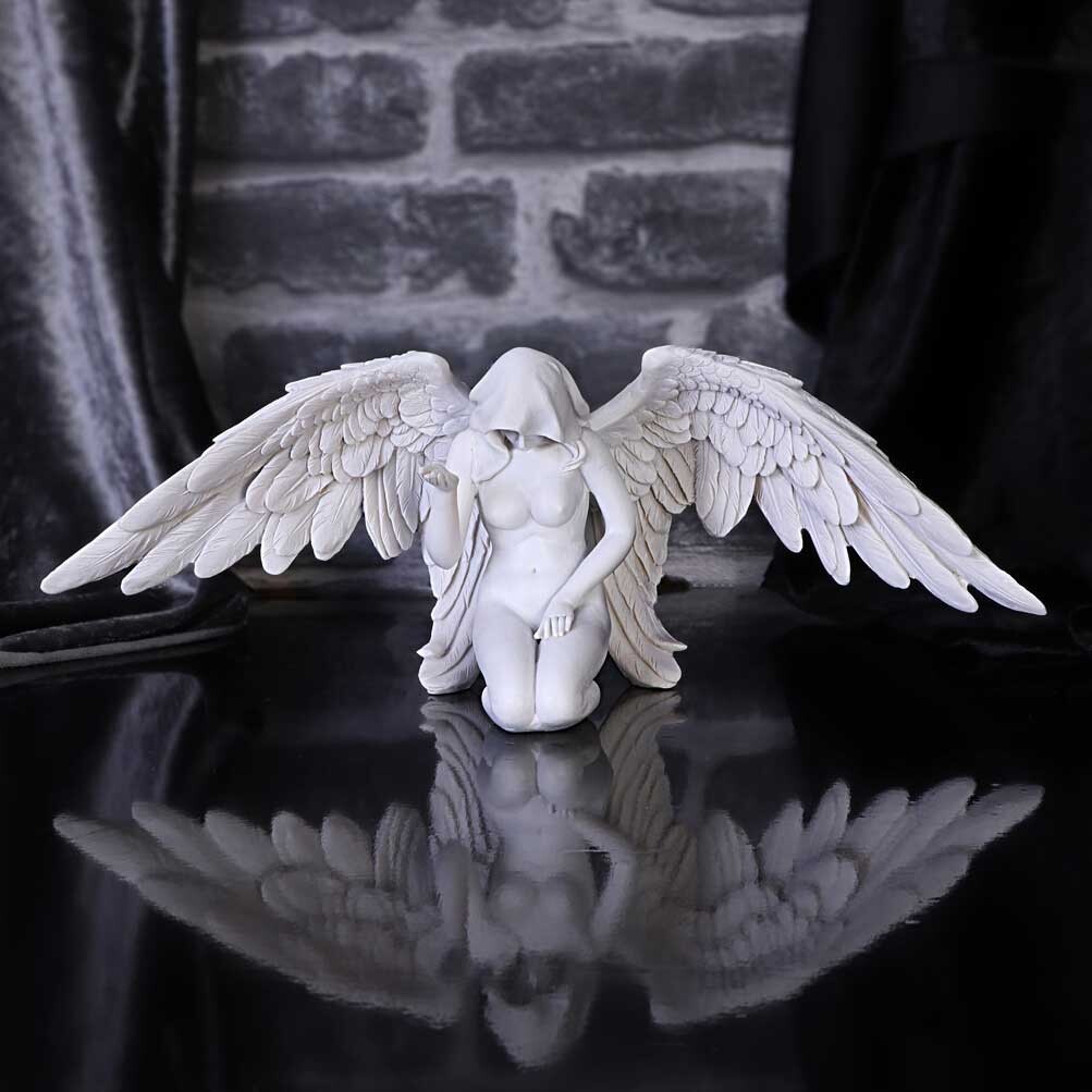Angels Offering Nude Figurine Statue White Angel Sculpture New & Boxed 38cm