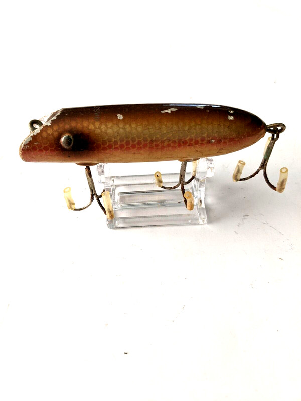 Vintage South Bend Bass Oreno Fishing Lure #973 (1934-35) w/tack eyes