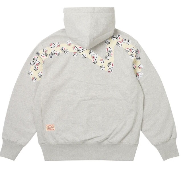 New PALACE EVISU ZIP HOOD GREY,XL | eBay UK
