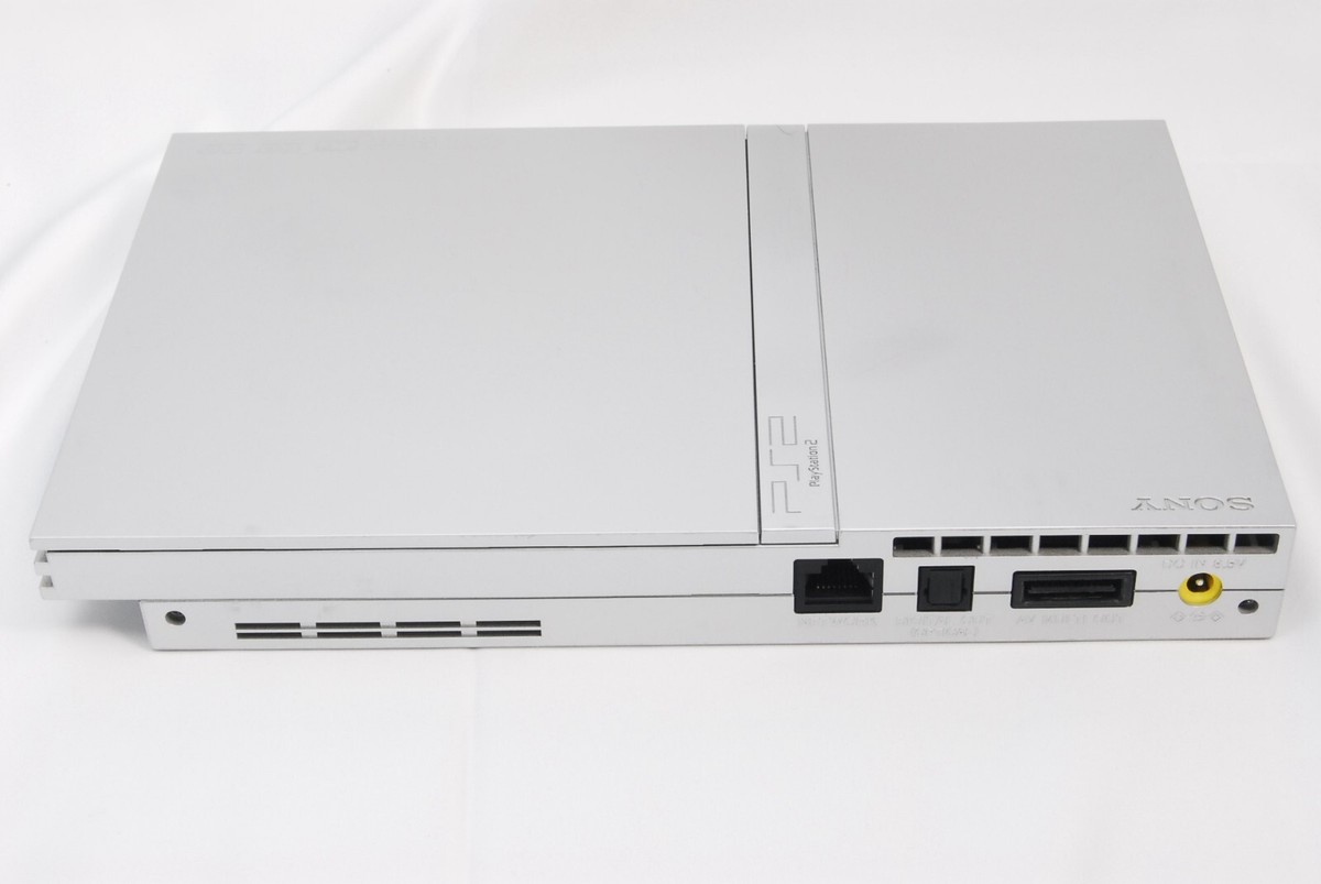 Sony PlayStation 2 PS2 SCPH-75000 Sliver Slim Console Japan