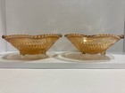 Carnava Glass- Jeannette Anniversary Marigole 3 Footed Candy Dish- Set of 2