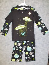 NEW Carter's Just One You Boy's 3pc Space Pajamas Glow in Dark Size 10
