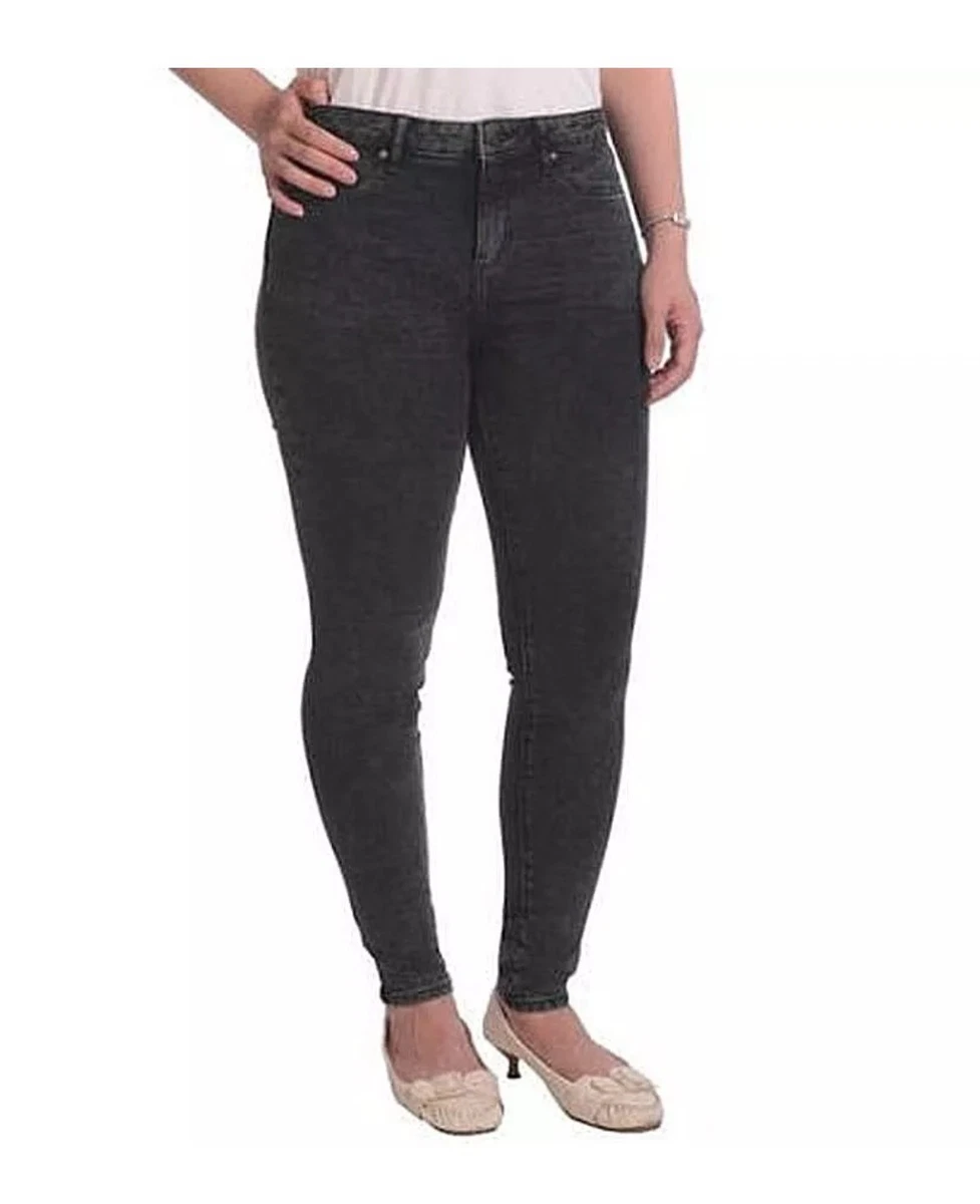 Womens Black Jegging Pant Mid-Rise Denim Sz 4 Soft Stretch Slim