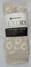 4 in pack Members mark cozy soft fuzzy socks Nip Sz One size fits most #MGS0003