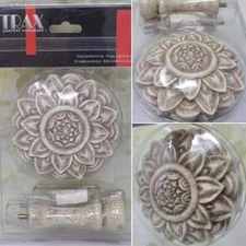 TRAX Decorative Drapery Hold backs Curtain Tieback Holders Hardware Floral Ivory