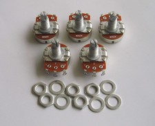 Pack of 5 A250K Guitar Audio Pots 24mm Large Base Long Shaft Potentiometers