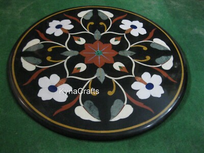 Breakfast Table for Restaurant Decor Antique Art Inlay Work Coffee Table Top 24''