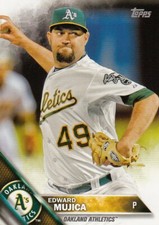 Lot of (10) 2016 Topps Mini EDWARD MUJICA Card LOT SP/1000 #330 Athletics