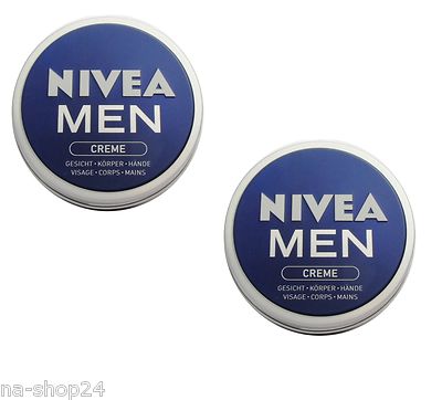 2x 150ml Nivea Creme for Men für Gesicht, Körper, Hände skin for Men Handcreme