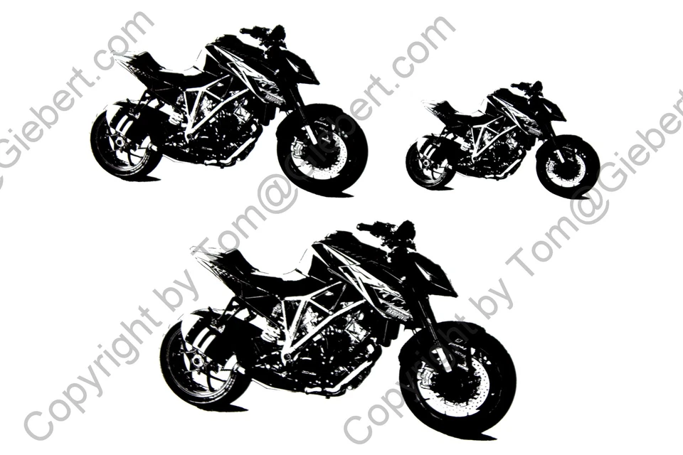 2x Aufkleber Sticker Dekor Motorrad Biker Auto KTM SuperDuke SD 1290 Superbike - Bild 4 von 4