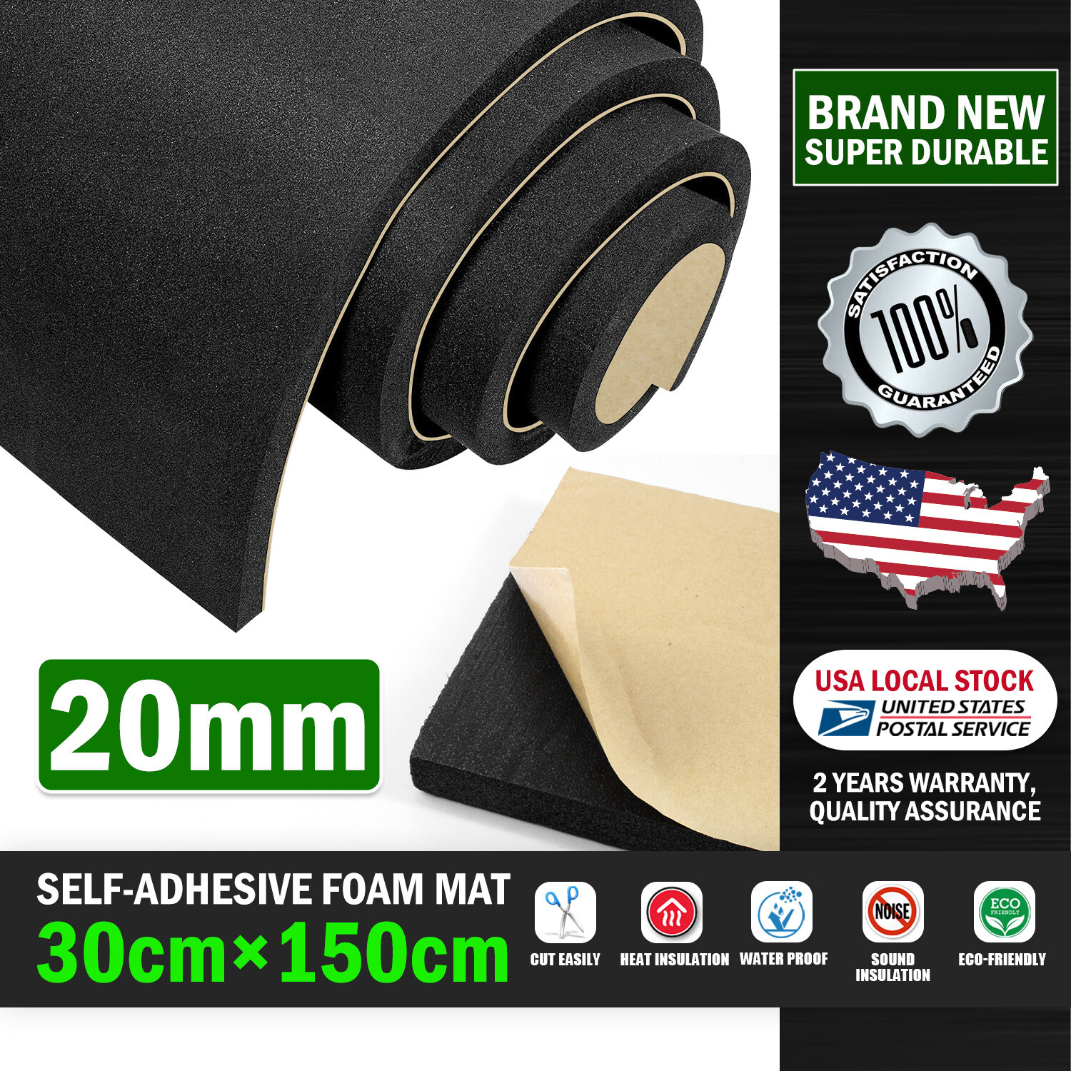 AES 50 Sqft Car Insulation - Heat Shield & Sound Deadener Foam, 1/8 Inch Thick - View #10