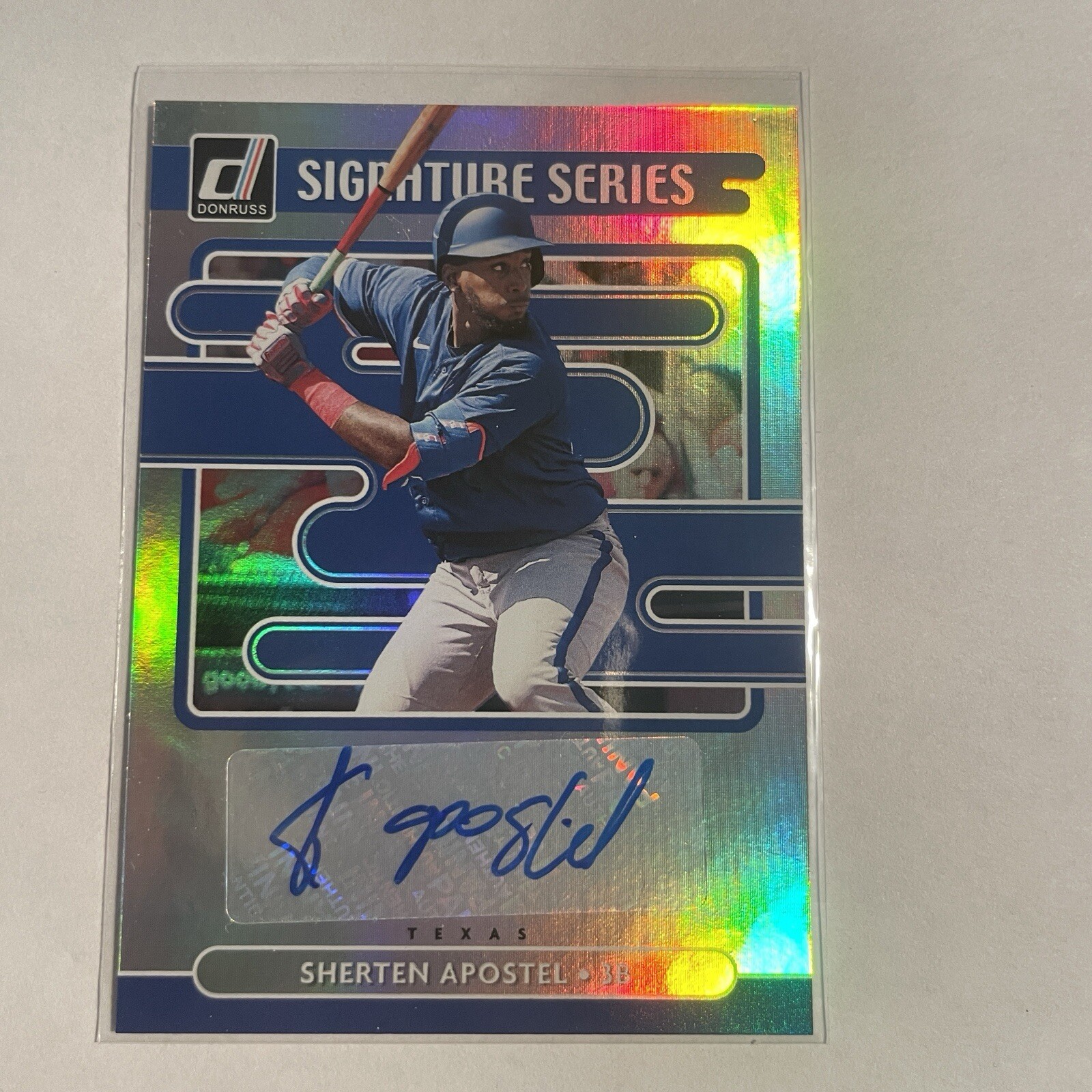 Sherten Apostel 2021 Donruss Signature Series Auto #SS-SA Texas Rangers