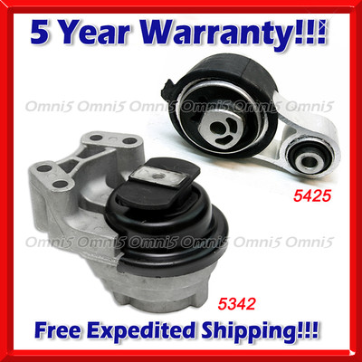 OE Quality Engine & Transmission Mount Set – For 2008-2012 Ford Taurus, Lincoln MKS, Mercury Sable – 3-Piece Kit (Front, Rear, Upper) Part 5425