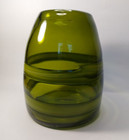 Vaso Sasso Vetro Arte Murano Vintage 1960 Luciano Gaspari Bicolore Verde