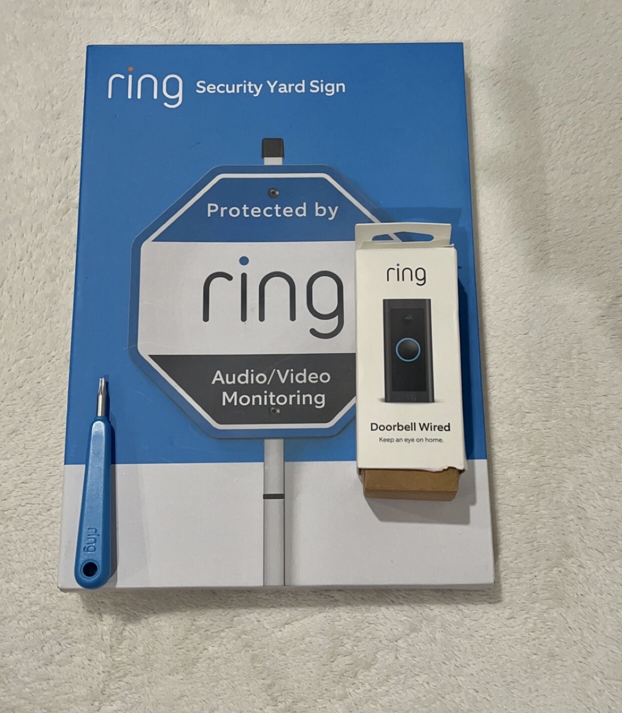 Ring Doorbell,Security Yard Sign And Tool-image