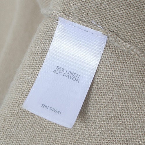 J Jill Open Long Sleeve Frayed Trim LInen Blend Tunic Cardigan Sweater Small - Picture 6 of 9