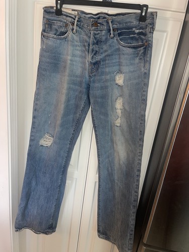 Abercrombie & Fitch Jeans Mens Sz 32x34 Kilburn Low Rise Boot Jeans Button Fly
