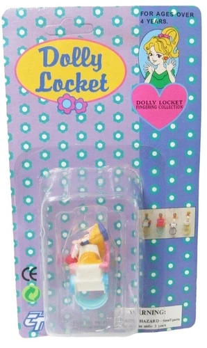 Faux Polly Pocket Dolly Locket Fingering Collection Car Ring NEW in Package