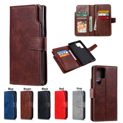 Shockproof Leather Case Card Slot Wallet Cover For Samsung S24 Ultra S23 S22 S21