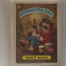 Garbage Pail Kids Topps Walt Witless 134b 1986 Sticker Non-Sport Card Original