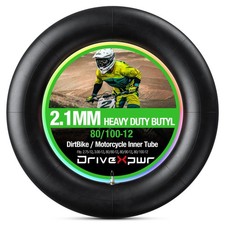 Motorcycle Heavy Duty Inner Tube Replacement - 80/100-12" - 2mm Thick - Tire ...