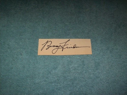 College NFL Football Benny Friedman Hand Signed Autographed Paper